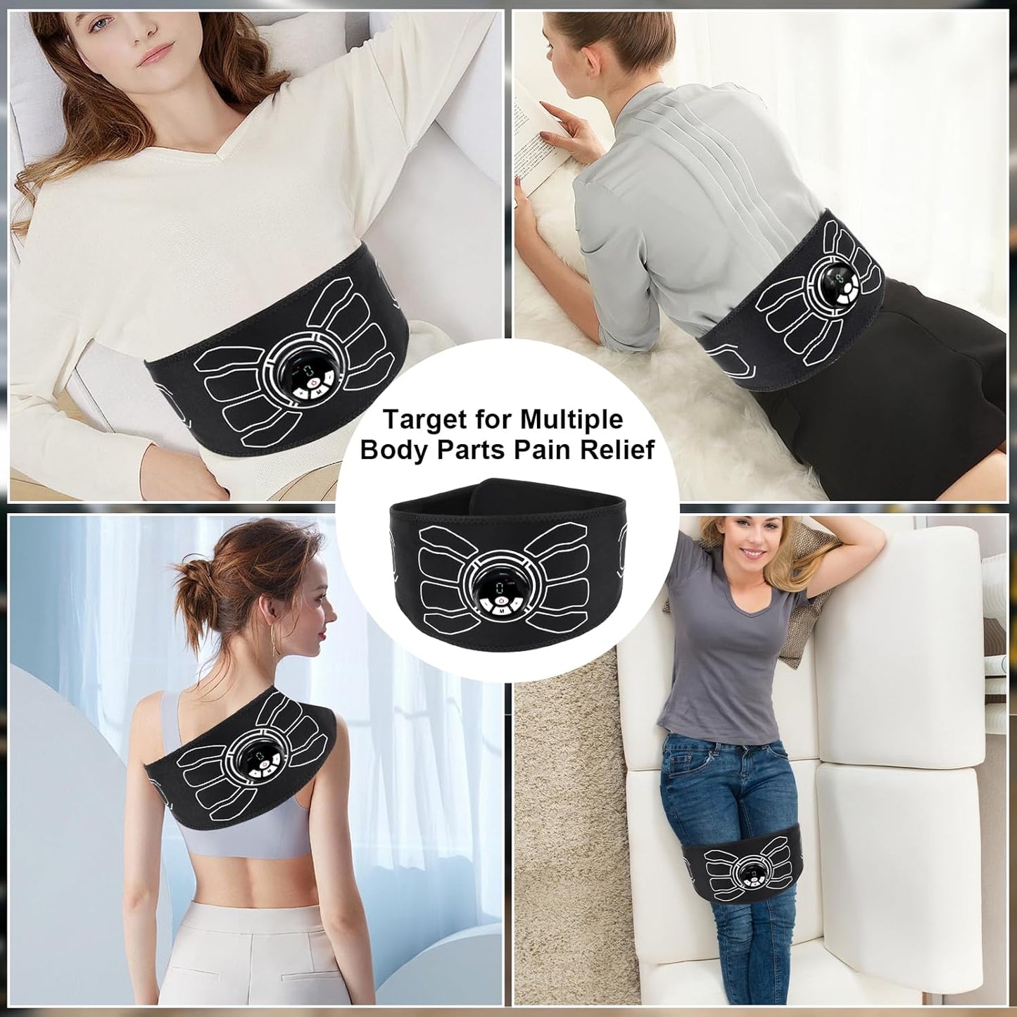 Lower Back Massager with 3 Heat & 8 Vibration: Back Brace with Heating Pad – Great Gift for Men, Women & Family